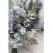 Wedding Bouquets in Dusty Blue, White & Sage Green | Faux Bridal & Bridesmaid Bouquets