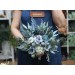 Wedding Bouquets in Dusty Blue, White & Sage Green | Faux Bridal & Bridesmaid Bouquets