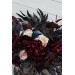 Wedding bouquets in purple burgundy beige navy blue colors. Bridal bouquet. Halloween wedding. Faux bouquet. Bridesmaid bouquet. 5064