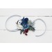  Wedding boutonnieres and wrist corsage  in dusty blue navy blue burgundy white color scheme. Flower accessories. 5063