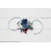  Wedding boutonnieres and wrist corsage  in dusty blue navy blue burgundy white color scheme. Flower accessories. 5063