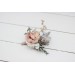Wedding Boutonnieres & Wrist Corsage in White, Beige & Gray | Faux Flower Accessories