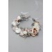 White beige grey  flower crown. Hair wreath. Flower girl crown. Wedding flowers.5062