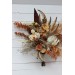 Boho protea bouquet in rust and ivory colors. Bridal bouquet. Faux bouquet. Bridesmaid bouquet. 5072