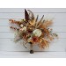 Boho protea bouquet in rust and ivory colors. Bridal bouquet. Faux bouquet. Bridesmaid bouquet. 5072