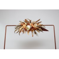  Flower arch arrangement in rust ivory colors.  Arbor flowers. Floral archway. Faux flowers for wedding arch. 5072