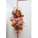  Flower arch arrangement in rust purple orange colors.  Arbor flowers. Floral archway. Faux flowers for wedding arch. 5073