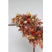  Flower arch arrangement in rust purple orange colors.  Arbor flowers. Floral archway. Faux flowers for wedding arch. 5073