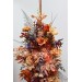  Flower arch arrangement in rust purple orange colors.  Arbor flowers. Floral archway. Faux flowers for wedding arch. 5073