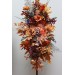  Flower arch arrangement in rust purple orange colors.  Arbor flowers. Floral archway. Faux flowers for wedding arch. 5073