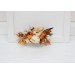 Flower comb in rust ivory color scheme. Wedding accessories for hair. Bridal flower comb. Bridesmaid floral comb. 5072