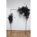 Halloween Wedding Flower Arch Arrangement in Black & Deep Purple | Faux Floral Archway for Gothic Wedding