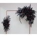 Halloween Wedding Flower Arch Arrangement in Black & Deep Purple | Faux Floral Archway for Gothic Wedding
