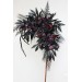 Halloween Wedding Flower Arch Arrangement in Black & Deep Purple | Faux Floral Archway for Gothic Wedding