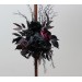 Halloween Wedding Flower Arch Arrangement in Black & Deep Purple | Faux Floral Archway for Gothic Wedding