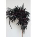 Halloween Wedding Flower Arch Arrangement in Black & Deep Purple | Faux Floral Archway for Gothic Wedding