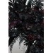 Halloween Wedding Flower Arch Arrangement in Black & Deep Purple | Faux Floral Archway for Gothic Wedding