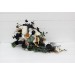 Wedding bouquets in black gold white colors. Bridal bouquet. Cascading bouquet. Faux bouquet. Bridesmaid bouquet. 5065