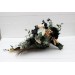 Wedding bouquets in black gold white colors. Bridal bouquet. Cascading bouquet. Faux bouquet. Bridesmaid bouquet. 5065