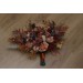Wedding bouquets in rust purple orange colors. Bridal bouquet. Faux bouquet. Bridesmaid bouquet. 5073