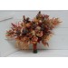 Wedding bouquets in rust purple orange colors. Bridal bouquet. Faux bouquet. Bridesmaid bouquet. 5073