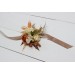  Wedding boutonnieres and wrist corsage  in rust ivory color scheme. Flower accessories. 5072