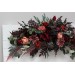  Flower arch arrangement in deep burgundy red blue colors.  Arbor flowers. Floral archway. Faux flowers for wedding arch. 5077