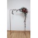  Flower arch arrangement in deep burgundy red blue colors.  Arbor flowers. Floral archway. Faux flowers for wedding arch. 5077