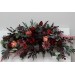  Flower arch arrangement in deep burgundy red blue colors.  Arbor flowers. Floral archway. Faux flowers for wedding arch. 5077