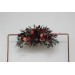  Flower arch arrangement in deep burgundy red blue colors.  Arbor flowers. Floral archway. Faux flowers for wedding arch. 5077