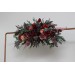  Flower arch arrangement in deep burgundy red blue colors.  Arbor flowers. Floral archway. Faux flowers for wedding arch. 5077