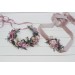 Mauve pink white flower crown. Hair wreath. Flower girl crown. Wedding flowers. 5076