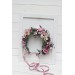 Mauve pink white flower crown. Hair wreath. Flower girl crown. Wedding flowers. 5076