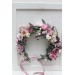 Mauve pink white flower crown. Hair wreath. Flower girl crown. Wedding flowers. 5076