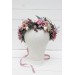 Mauve pink white flower crown. Hair wreath. Flower girl crown. Wedding flowers. 5076