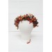 Rust purple orange flower crown. Hair wreath. Flower girl crown. Wedding flowers. 5073