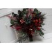 Wedding bouquets in deep burgundy red blue colors. Bridal bouquet. Faux bouquet. Bridesmaid bouquet. 5077