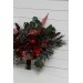 Wedding bouquets in deep burgundy red blue colors. Bridal bouquet. Faux bouquet. Bridesmaid bouquet. 5077
