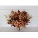 Wedding bouquets in rust burgundy orange colors. Bridal bouquet. Faux bouquet. Bridesmaid bouquet. 5073-1