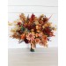 Wedding bouquets in rust burgundy orange colors. Bridal bouquet. Faux bouquet. Bridesmaid bouquet. 5073-1