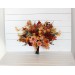 Wedding bouquets in rust burgundy orange colors. Bridal bouquet. Faux bouquet. Bridesmaid bouquet. 5073-1