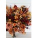 Wedding bouquets in rust burgundy orange colors. Bridal bouquet. Faux bouquet. Bridesmaid bouquet. 5073-1