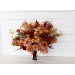 Wedding bouquets in rust burgundy orange colors. Bridal bouquet. Faux bouquet. Bridesmaid bouquet. 5073-1