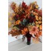Wedding bouquets in rust burgundy orange colors. Bridal bouquet. Faux bouquet. Bridesmaid bouquet. 5073-1