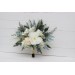 Wedding bouquets in sage green ivory bouquet  colors. Bridal bouquet. Faux bouquet. Bridesmaid bouquet. 5075