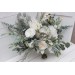 Wedding bouquets in sage green ivory bouquet  colors. Bridal bouquet. Faux bouquet. Bridesmaid bouquet. 5075