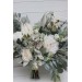 Wedding bouquets in sage green ivory bouquet  colors. Bridal bouquet. Faux bouquet. Bridesmaid bouquet. 5075