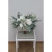 Wedding bouquets in sage green ivory bouquet  colors. Bridal bouquet. Faux bouquet. Bridesmaid bouquet. 5075