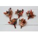 Wedding Boutonnieres & Wrist Corsage in Rust, Orange & Purple | Faux Flower Accessories