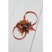 Wedding Boutonnieres & Wrist Corsage in Rust, Orange & Purple | Faux Flower Accessories